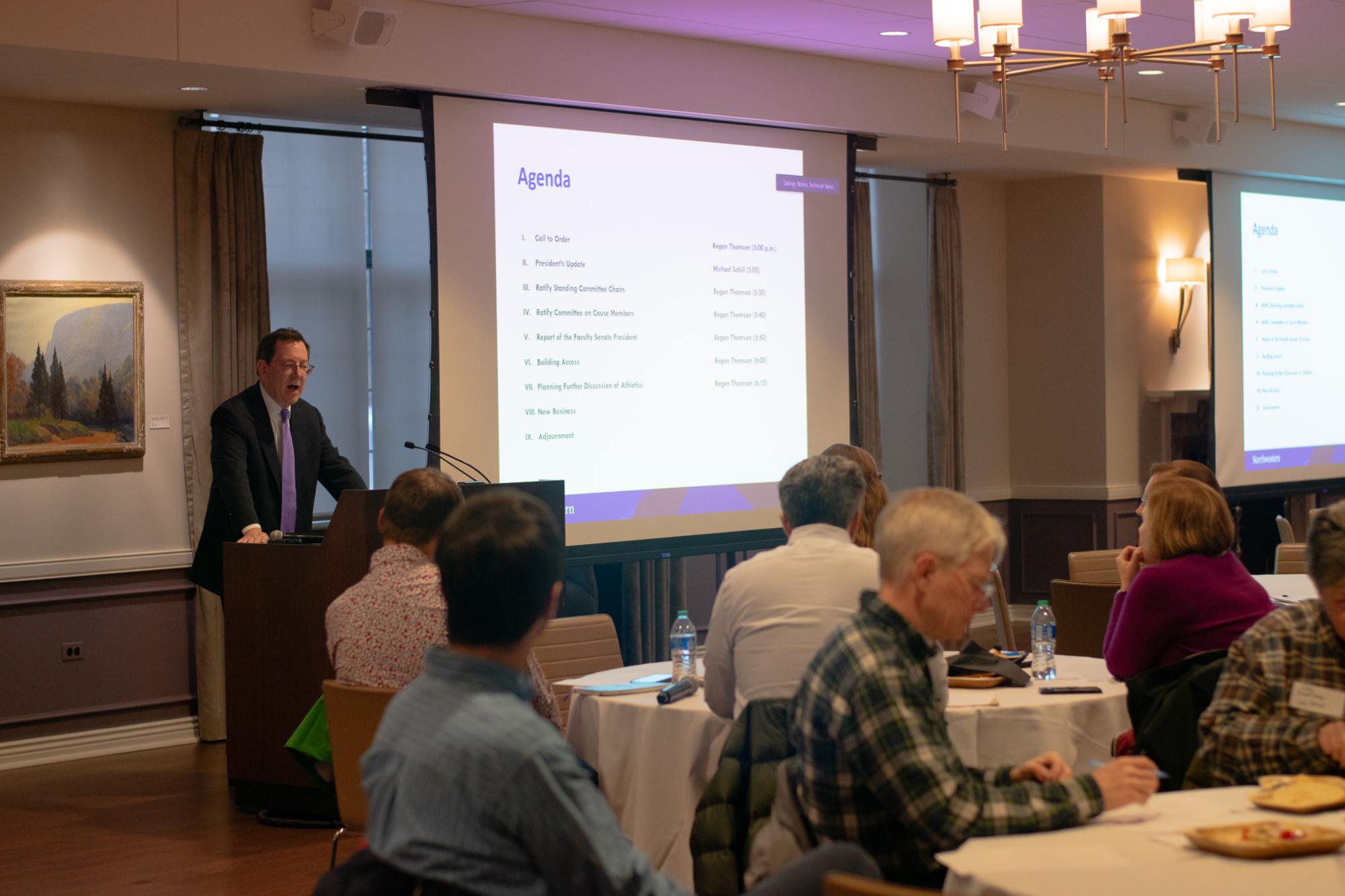 Northwestern President Michael Schill Addresses Faculty Senate