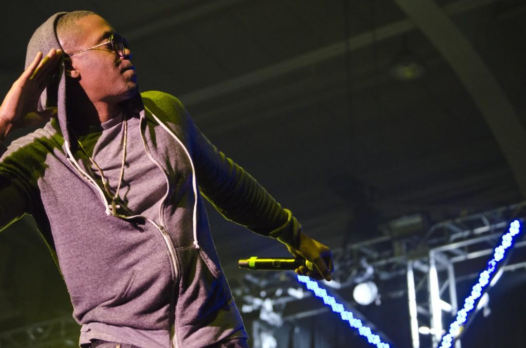 Rapper Nas invites the A&O Blowout crowd to chant lyrics to samples from his favorite 1990s rap songs. He opened the annual fall concert with Nas the Don. 
