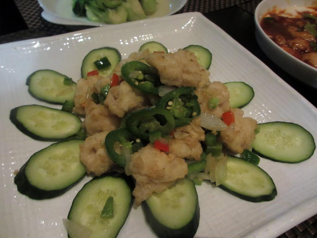 Salt and pepper squid: A slightly crunchy exterior covers tender chewy squid inside.