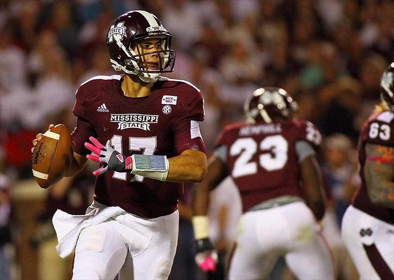 Mississippi State quarterback Tyler Russell threw just six interceptions this season, compared to his 22 touchdown passes. He helped lead the Bulldogs to the 50th best passing attack in the country this year.