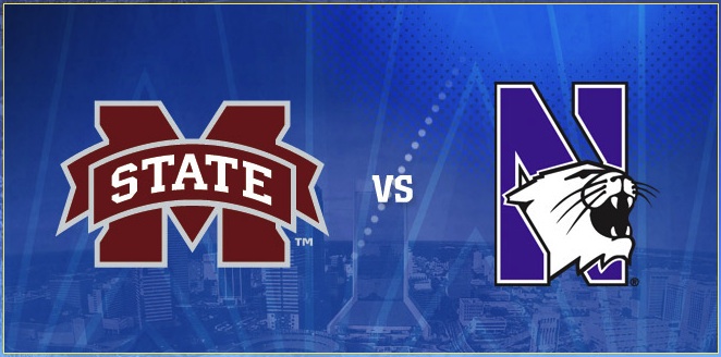 Northwestern will play Mississippi State in the Gator Bowl on New Years Day. The two teams will square off noon at the EverBank Field in Jacksonville.