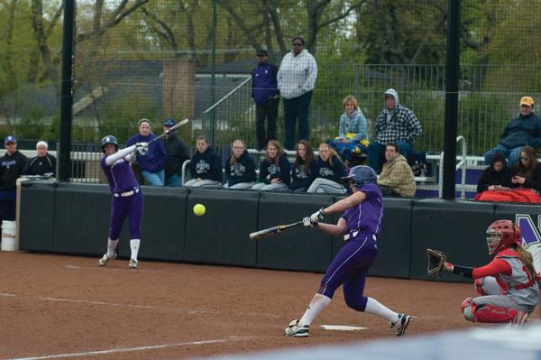 Sophomore outfielder Olivia Duehr takes a swing during a game last season. The Wildcats lost four out of their first five to kick off 2013.