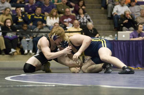 Redshirt sophomore Mike McMullan competes during a dual last season. McMullan returned to the lineup with a win on Friday. 
