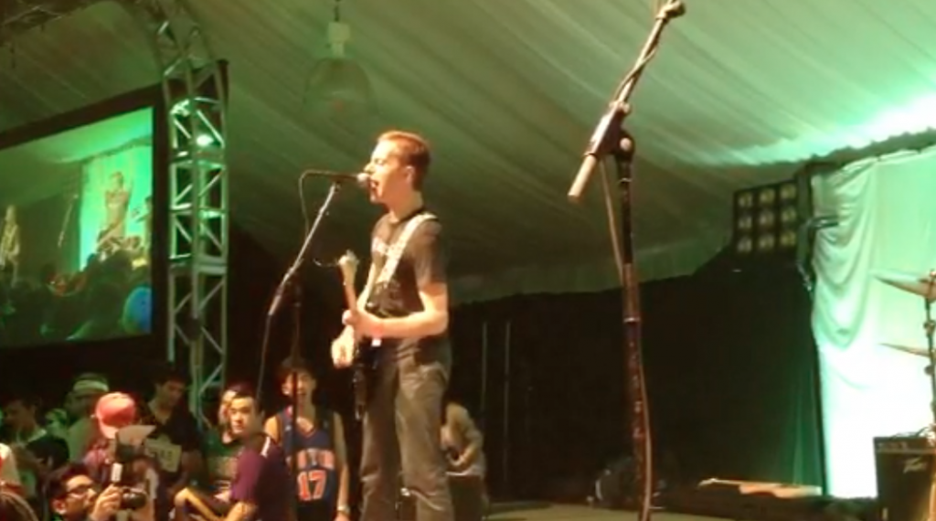 Nebula lead singer and guitarist Evan Bakker sings the groups original song Westward.