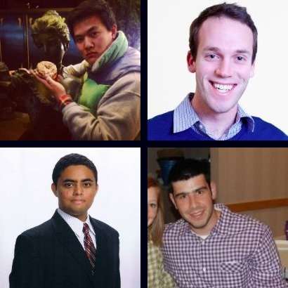 Benison Choi (top left), David Harris (top right), Ani Ajith (bottom left) and Aaron Zelikovich (bottom right) are the four candidates running to serve as president of Associated Student Government for the 2013-14 school year.