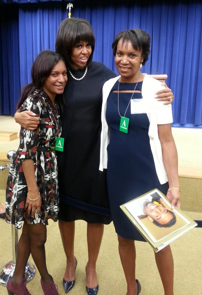 Ashton Murray (left) and Carolyn Murray (right) met first lady Michelle Obama at Januarys State of the Union Address. Ashton Murray will attend an anti-youth violence luncheon Wednesday with Obama and Chicago Mayor Rahm Emanuel.
