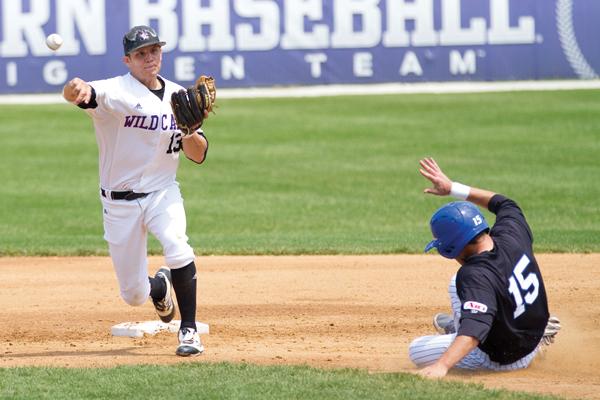 Senior Colby Everett rounds the bases. Everett was one of three NU players to contribute 2 runs in the Wildcats non-conference victory over Chicago State on Tuesday.