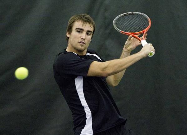 Northwestern tennis player Alex Pasareanu won both of his matches this past weekend. The sophomore scored an easy 6-2, 6-1 over Indiana Sunday to help the Wildcats trounce the Hoosiers 6-1 in the season finale.