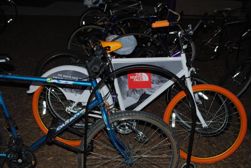 Bikes featuring The North Face ads have been loaned to Northwestern students this quarter. A Los Angeles-based startup company that leases bikes to students for free has also established a presence at other schools around the country. 