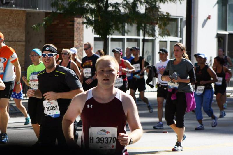  McCormick junior Kyle Taylor runs Sunday in the 36th annual Chicago Marathon. Taylor completed his first marathon in just more than five hours. 
