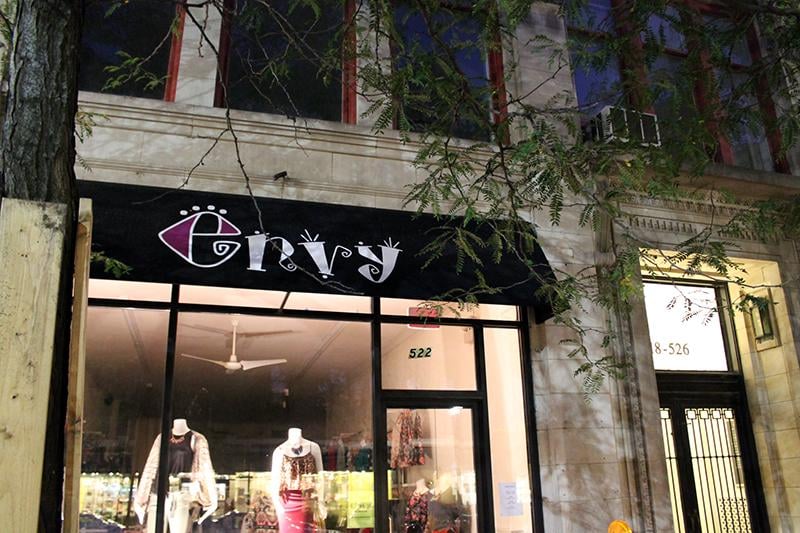 Kristi Pawlowicz, manager of the women’s boutique Envy, helped open the Evanston location last month. She started working for the business while she was in college in Missouri.
