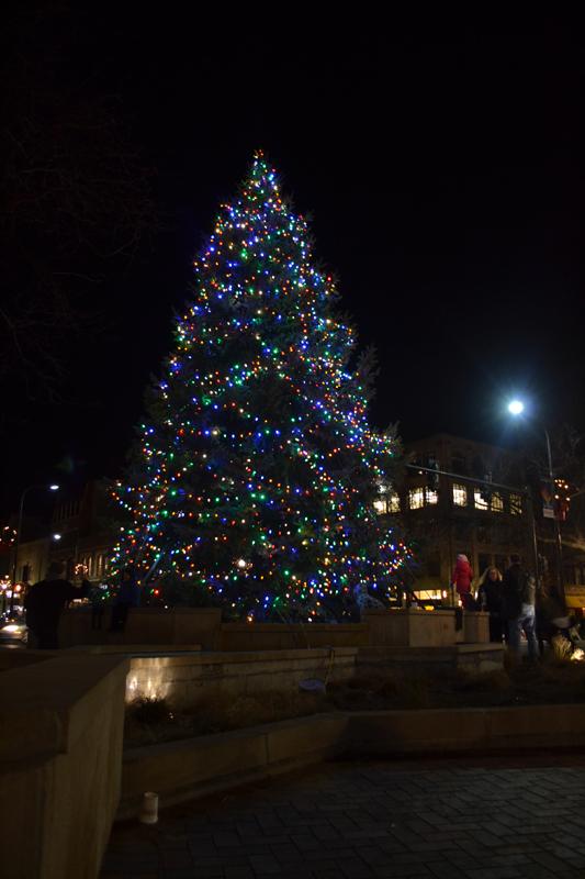 A Christmas tree was lit during the annual Evanston holiday celebration Friday evening. The event hosted various performance groups as well as Santa Claus and Mayor Tisdahl.