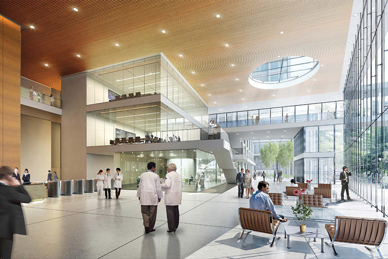 A rendering of Northwestern’s new biomedical research building by Chicago architecture firm Perkins+Will. Construction is scheduled to begin on the base of the building, on the site of the old Prentice Women’s Hospital, in 2015. 