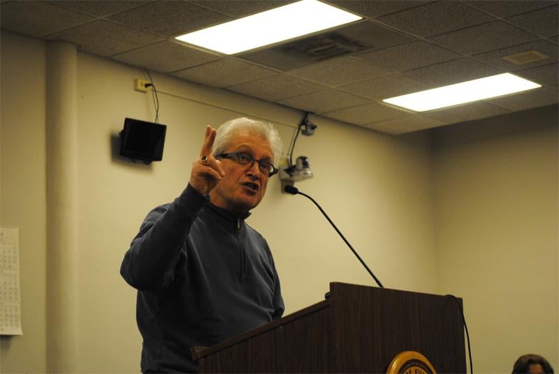 Evanston Arts Center patron Robert Fields argues the arts center should have two years to prepare for the end of its lease agreement. City Council approved a measure Monday night to extend the lease through the end of January 2015.
