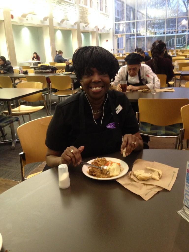 Ellery Hampton has become a beloved face at Allison Dining Hall, where she has worked for the past nine years. She said her favorite part about her job is getting to meet the many people who pass through Allison.