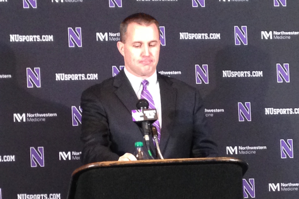 Northwestern coach Pat Fitzgerald delivers his annual Signing Day news conference. Fitzgerald welcomed 15 high school seniors who have signed National Letters of Intent to join the Wildcats.
