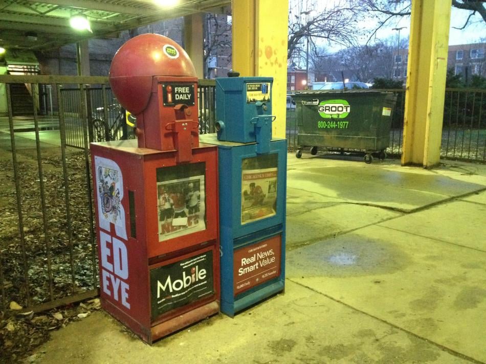 Evanston currently has 46 newspaper distribution box locations throughout the city. In order to reduce clutter on sidewalks, the Administration and Public Works Committee heard a proposal Monday to cut the number of box locations to 17.