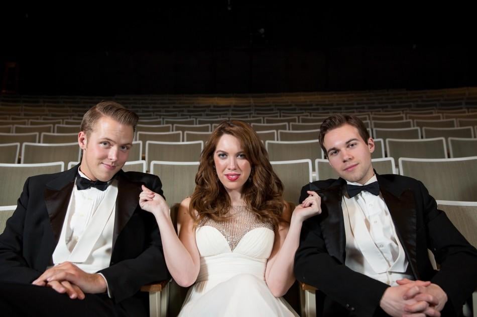 Waa-Mu co-chairs Desiree Staples, Ryan Bernsten and Ryan Garson helped create Double Feature at Hollywood and Vine, a reimagining of Shakespeares Twelfth Night set in 1930s Hollywood. The show opens May 2.