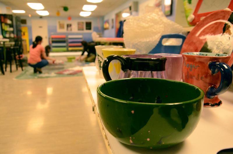 Community members create bowls in ARTica on Friday to support hunger-fighting organizations. This is the first year Northwestern is a part of the international Empty Bowls Project.