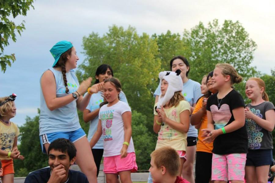 Northwestern counselors host an activity with children attending a Camp Kesem session over the summer. Every year, the group organizes a camp for children with a parent affected by cancer.