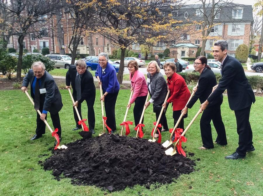 City, county, state and national officials take part in the groundbreaking ceremony for two Evanston housing project apartments. The units, located at 1900 Sherman Ave. and 2300 Noyes Court, are undergoing a $25.7 million renovation in order to better house low-income senior citizens and people with disabilities.