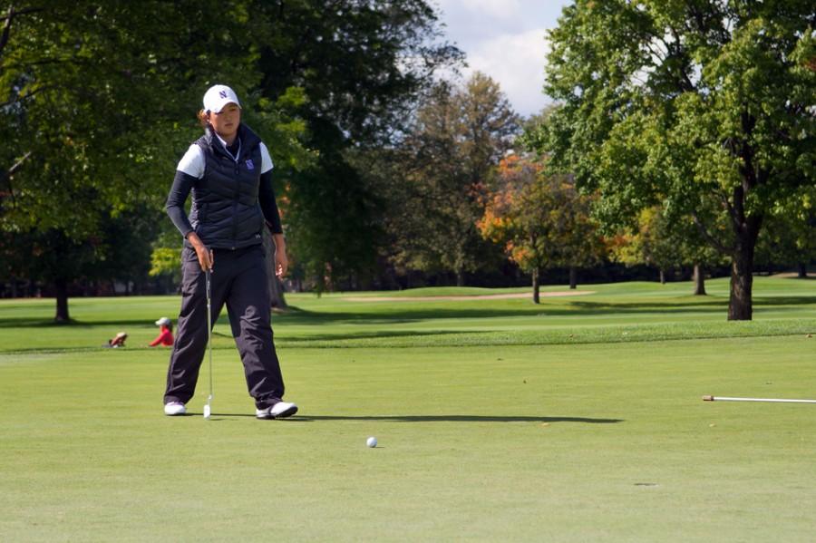 Junior Kaitlin Park was symbolic of Northwestern’s comeback from 14th place to second at the Windy City Collegiate Classic in Wilmette. Park jumped 14 spots on the event’s final day.