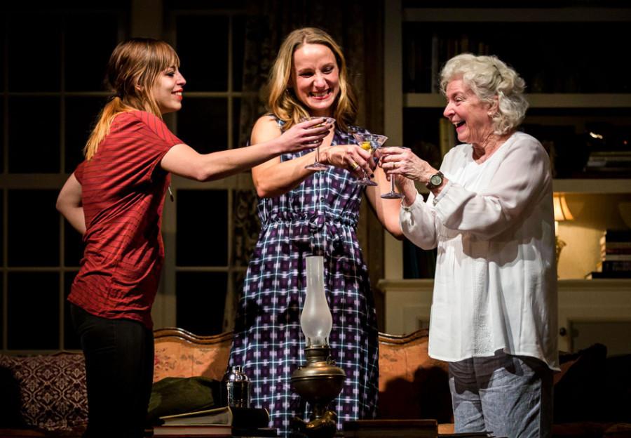 Mary Ann Thebus (right) performs in “Rapture, Blister, Burn” which opened at the Goodman Theatre on January 26. Thebus plays Alice, a woman with a more traditional view of love.