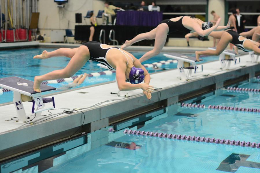 Northwestern launches into the pool. The Wildcats are coming off a stellar victory against a ranked Iowa squad, and the team doesn’t plan to regress as it focuses on the upcoming Big Ten Championships.