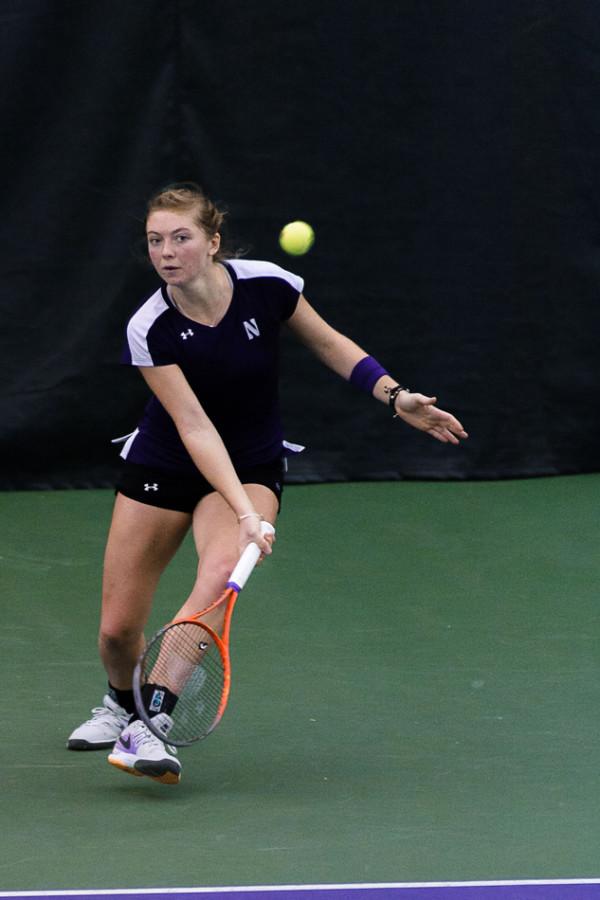 Alicia Barnett struggled in her new role as the team’s No. 1 singles, losing both of her singles matches over the weekend. The Wildcats are working with a far different lineup from last season, but the team performed admirably in its opening counted dual matches.