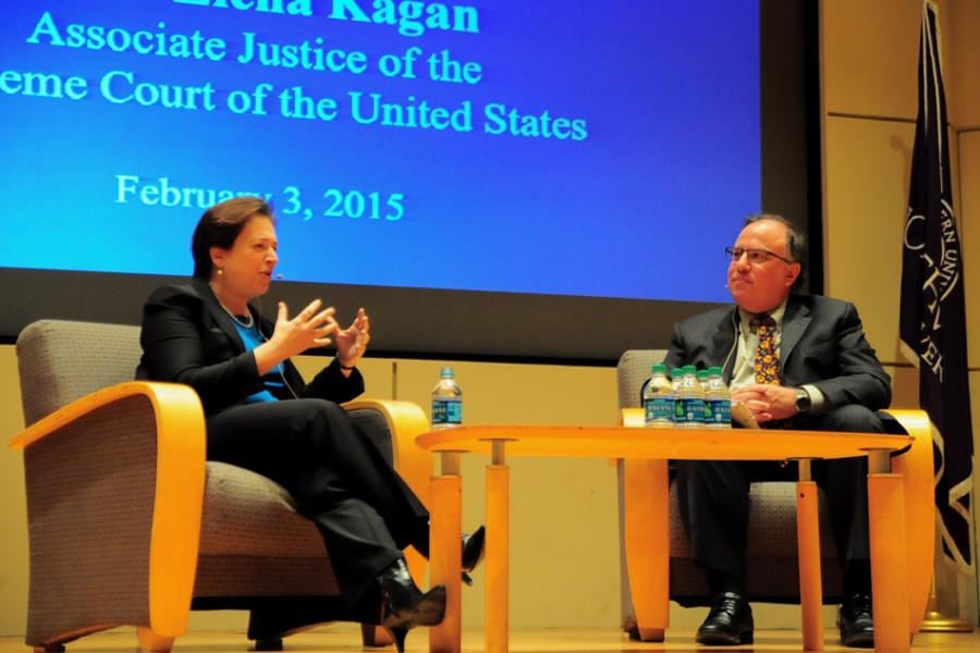 United States Supreme Court Justice Elena Kagan speaks at the Northwestern School of Law on Tuesday. During the talk, Kagan discussed the state of law schools and shared anecdotes about her experiences as a judge.  