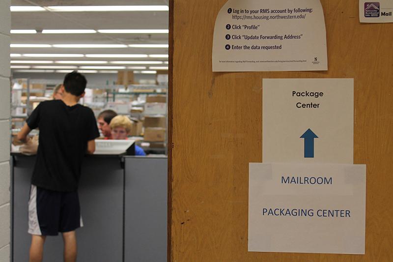 A student receives his mail at the mailroom in Foster-Walker Complex. An individual was arrested by University Police on Tuesday morning in connection with alleged theft from at least one campus mailroom. 