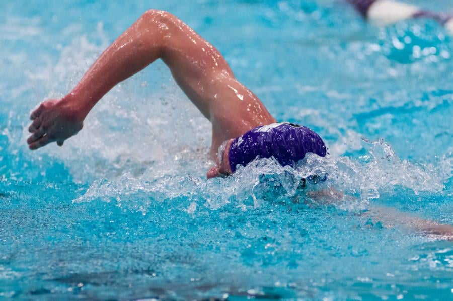 Northwestern slashes through the water. The Wildcats have taken a relaxed approach ahead of Wednesday’s Big Ten Championships.