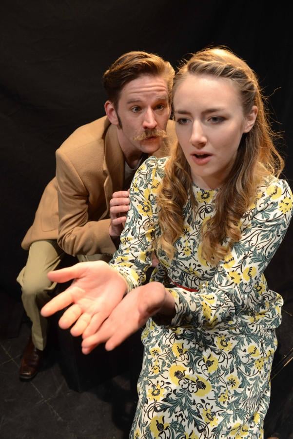 Ryan Lanning (Lorenzo) and Stephanie Stockstill (Tilly) perform in “Melancholy Play: a chamber musical.” The show, which was originally a play, has been adapted to include musical components.