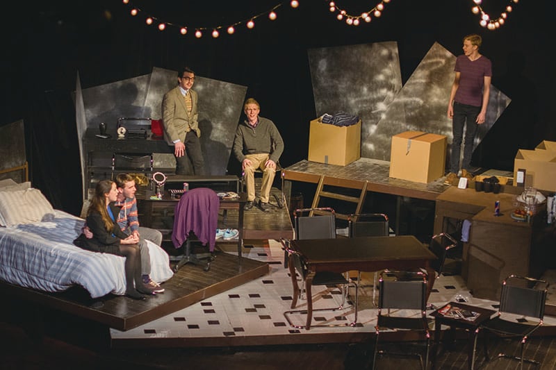 The cast of “Next to Normal” performs in the Louis Room in winter 2014. The Student Theatre Coalition will have fewer performance slots in Norris University Center next year.