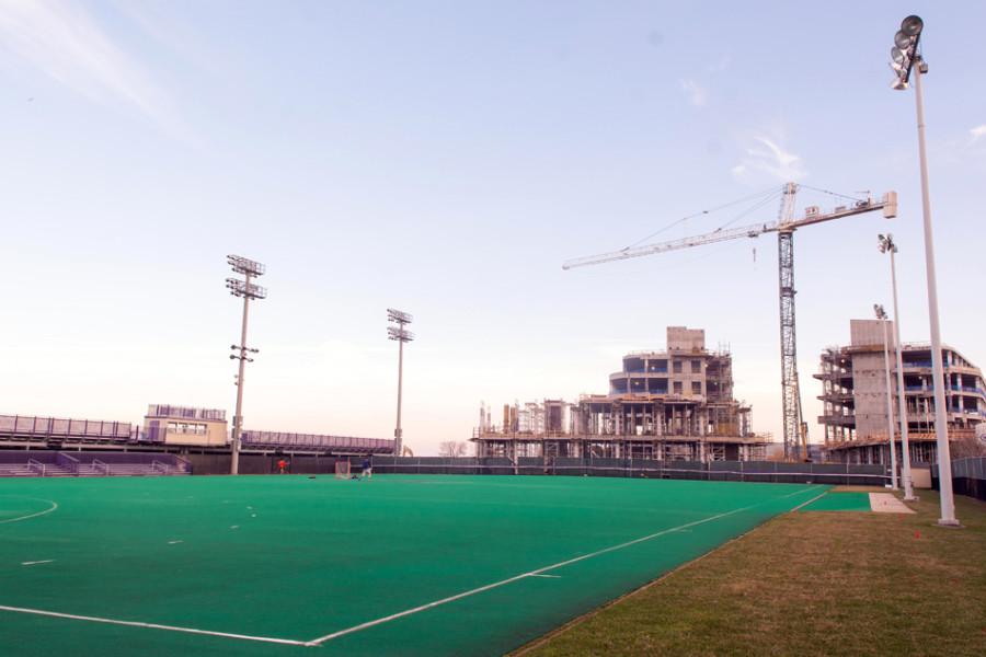 The+synthetic+turf+on+the+field+hockey+field+is+being+replaced+during+Spring+Quarter.+This+has+forced+the+Department+of+Athletics+and+Recreation+to+reduce+the+number+of+intramural+teams+that+can+register.