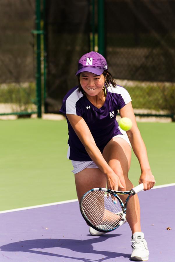 Lok Sze Leung plays her final regular season match as a Wildcat. The senior helped lead Northwestern to two 7-0 victories ahead of the Big Ten Tournament.