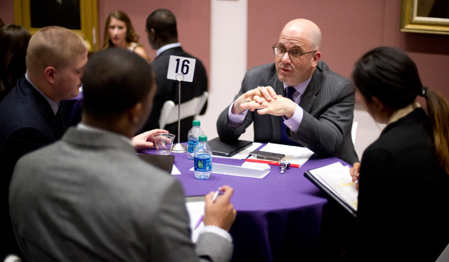 Northwestern student-athletes and industry professionals participate in the Wildcat Professional Excellence Program, a networking event hosted by NU For Life. The career services branch of the athletic department organizes many events specifically for student-athletes entering the workforce.