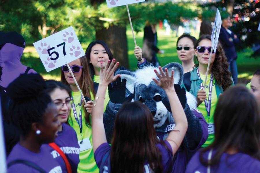Students participate in March Through The Arch during Wildcat Welcome. The Northwestern Quest Scholars Network launched a fundraising campaign to fund scholarships to help low-income students in the class of 2019 afford additional expenses during the orientation period.