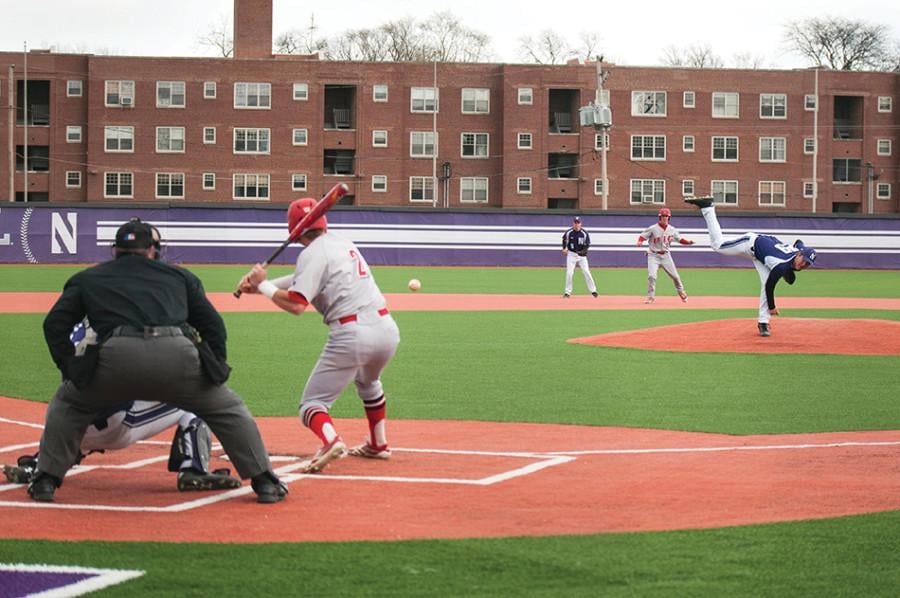 Sophomore pitcher Pete Hofman throws a pitch. Hofman and the Wildcats welcome Nebraska to Evanston for a three-game series this weekend.