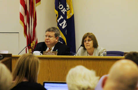City manager Wally Bobkiewicz (left) informed staff in an email last week of ten potential budget reductions to compensate for state cuts. Three of the possibilities affect employee compensation, while the rest add fees for residents.