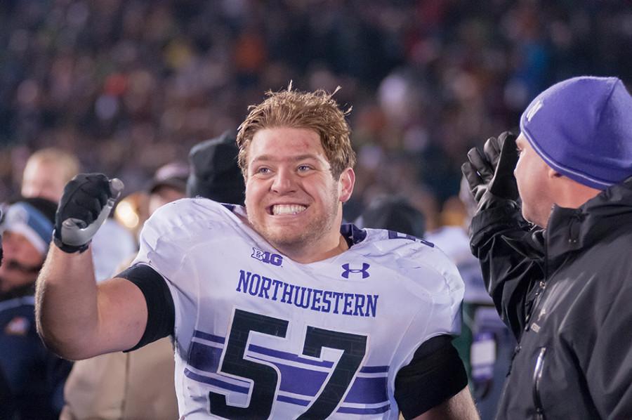 Senior offensive lineman Matt Frazier and the Wildcats are all smiles entering the season, but with a new quarterback and other young players all over the field, Northwestern could see a wide range of outcomes in 2015. 