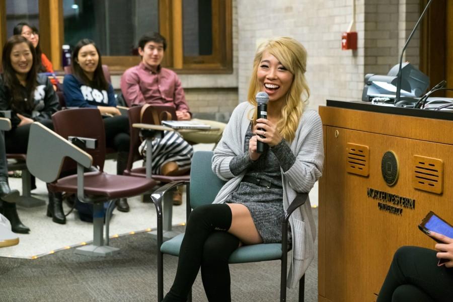 Christine Chen tells Northwestern students about her experiences as an Asian-American female film producer. The YouTube celebrity visited Saturday to speak out about female and Asian representation in the film industry.