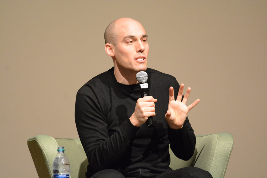 Documentary filmmaker Joshua Oppenheimer gives a lecture on the production and experience of his most recent film, The Look of Silence. Oppenheimer discussed the political and psychological implications of his film, which explores the aftermath of the 1965 Indonesian genocide.