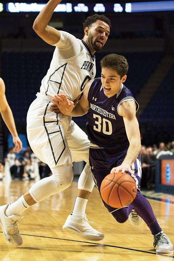 Bryant McIntosh drives inside the lane. The sophomore guard scored an efficient 17 points on 14 shots.