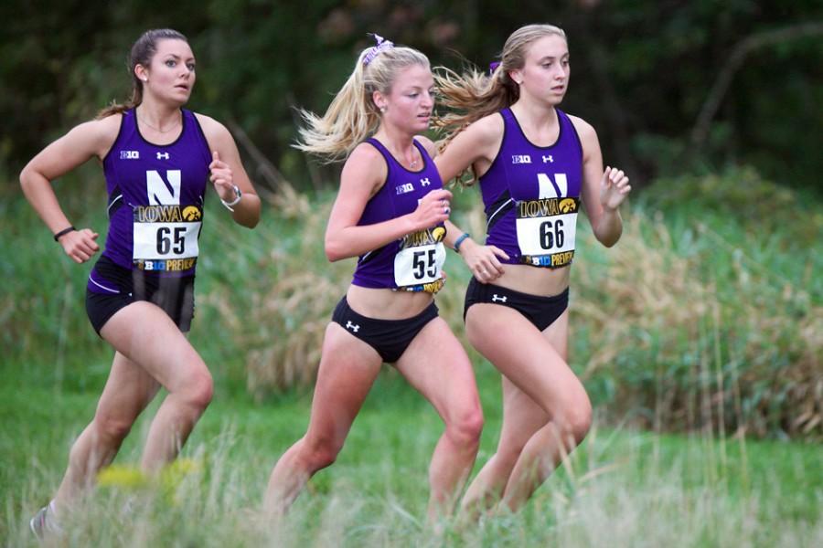 Northwestern runners compete in a race. The Wildcats had two athletes set personal records at the San Francisco Distance Carnival. 
