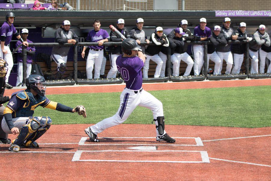 Joe Hoscheit connects with the ball. The junior outfielder finished the 2016 season leading the team in RBIs despite missing eight games.