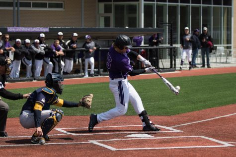 Connor Lind hits the baseball. The junior third baseman has been a rock for the Wildcats, starting all 51 games. 