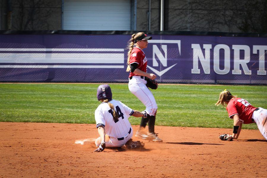 Alcy Bush slides into second. The junior said she recognized the importance of the Cats’ upcoming slate ahead of Wednesday’s contest.