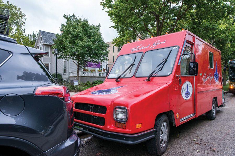 The food truck Wicked Good Wiches usually sits near the intersection of Chicago Avenue and Sheridan Road. The truck started just over a month ago and is the first stand-alone food truck to be licensed in Evanston.