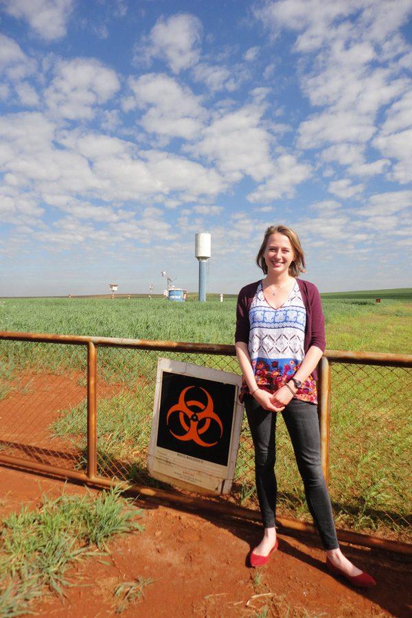 Weinberg senior Tara Mittelberg visits the Embrapa research institute in Brazil. Mittelberg traveled to six different countries this summer to study genetically modified organisms and their relation to food security.

